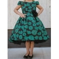 thumbnail image 3 of Big Girl Cap Sleeve Peek A Boo High Low Christmas Holiday Flower Girl Dress Green 10 (K40D4), 3 of 3