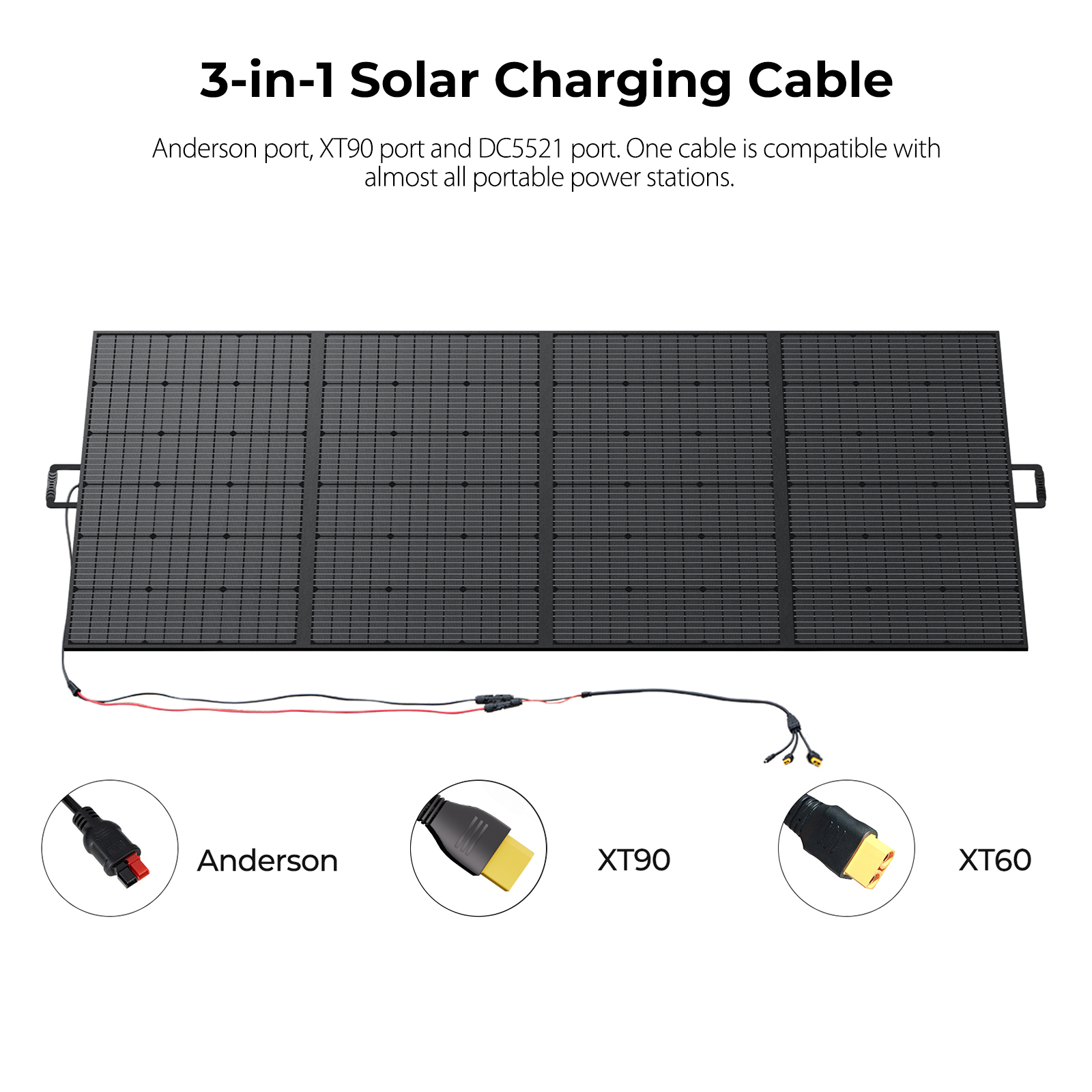 FOSSiBOT 2400W 2048Wh Portable Power Station with 420W Solar Panel,Solar Generator for Outdoor Camping,Home Backup,Emergency,RVs