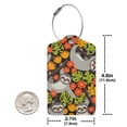 thumbnail image 4 of Disketp 4 Pcs Luggage Tag For Suitcase,Sloth On The Branch Leather Baggage Tag With Stainless Steel Loop Privacy Cover For Women Men Girls, 4 of 5