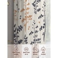 thumbnail image 6 of Orange Grey Botanical Sheer Curtains 72 Inch Length 2 Panels Set Window Treatments, Rustic Country Spring Floral Summer Leaf Rod Pocket Semi Curtains for Living Room/Bedroom/Kitchen, 104"W x 72"L, 6 of 7