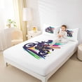 thumbnail image 4 of jejeloiu Racing Games Bed Sheets,Extreme Motorcycle Lovers King Sheets For Boys 4 Pieces, 4 of 7