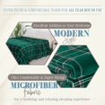 thumbnail image 2 of Plaid Print All Season Fleece Blanket - Anti-Static - Plush, Soft and Cozy, King/California King, Green, 2 of 5