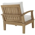 thumbnail image 3 of Modway Marina Modern Wood Outdoor Teak Armchair in Natural/White, 3 of 5