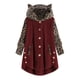 thumbnail image 1 of Chaqueta de lana para mujer Abrigos de imitación Sudadera con capucha Botón Sudadera con capucha Bolsillo con orejas de gato Prendas de vestir de gran tamaño Fridja  BV0+216, 1 of 5