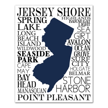 Creative Products New Jersey Shore 8 x 10 Canvas Wall Art
