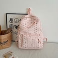 thumbnail image 5 of EDFRWWS 3Pcs Nylon Polka Dot Bow Backpack with Lunch Box And Pencil Case Students Bookbags Sets Large Capacity  (Pink), 5 of 9