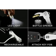 KeySmart Pro with Tile Smart Location Bottle Opener & Built in Flashlight
