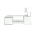 thumbnail image 4 of OFM Fulcrum Series Office Furniture Set, 66" U-Shaped Desk with Bridge, Credenza, Lateral Filing Cabinet, 66" Hutch, Leg Panels, Modesty Panels, in White, 4 of 5