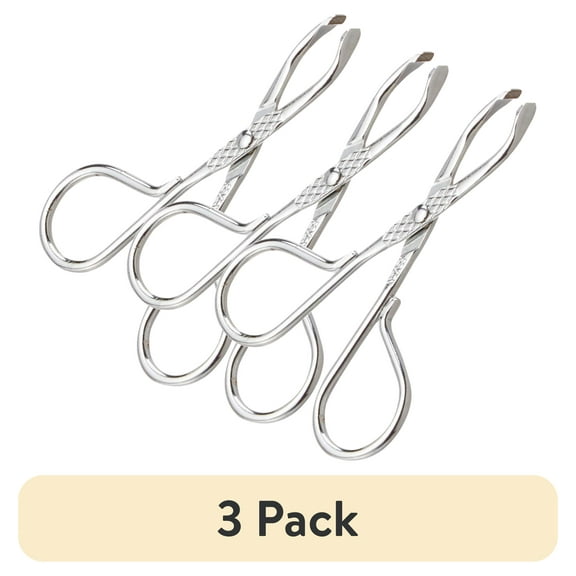 (3 pack) Revlon Slant Tip Scissor Grip Tweezers for Precise Hair Removal, Comfortable Control Handle, 1 Count