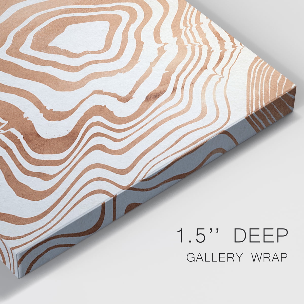 Wood Grain Suminagashi I Premium Gallery Wrapped Canvas - Ready to Hang - 8 x 12 Each