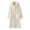 Beige, variant on Women's Mid-Length Hooded Flannel Robe, Double Sided Fleece Bathrobe, Cozy Hooded Housecoat, Plush Spa Robe, Pocket Detail Loungewear, Soft Hooded Lounge Wear, Warm Hooded Robe - Grey