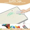 thumbnail image 3 of GAOMON Juego de mesa y silla para niños, altura ajustable, tablero de grafiti, patas antideslizantes, mesa de actividades para guardería, aula y hogar., 3 of 7