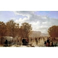 thumbnail image 2 of Culverhouse, Johan Mengels 14x10 Gold Ornate Wood Framed with Double Matting Museum Art Print Titled - Skating on the Wissahickon, 2 of 4