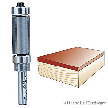 Duty Flush Trim Router Bit Whiteside 2702 Combination Flush Trim Router Bit w/Bearings - 1/4
