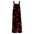 thumbnail image 5 of Womens Halloween Jumpsuits Ghost Bat Wide Leg Backless Spooky Overalls Castle Candy Sleeveless Funny Rompers, 2XL, 5 of 5