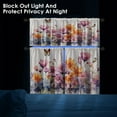 thumbnail image 4 of Floral Kitchen Curtains Watercolor Window Curtains Valance and Tier Set 36 Inch, Purple Orange Flowers Rod Pocket Short Tier Curtain, Modern Small Cafe Curtains for Kitchen Decor, 4 of 6