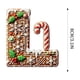 thumbnail image 3 of Uuiauoio 26 Gingerbread Alphabet Ornaments, Letters Christmas Ornament, 26 Initial Candy Cane Letter Pendant with Berries Pattern, Xmas Hanging Alphabet Letters for Christmas Tree Craft(L), 3 of 5