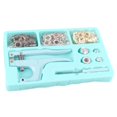 thumbnail image 1 of Grommet Eyelet Kit, 1/2 Inch 3 Colors 150 Sets Grommet Assortment Kit Metal Eyelets  Set In Storage Box For Clothes Shoes Bag Paper Leather Crafts, 1 of 8