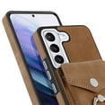 thumbnail image 6 of Wallet Case for Samsung S21 FE, Premium Leather Case with Card Holder, 360°Rotation Ring Kickstand, RFID Blocking Protective Magnetic Back Clsoure Case for Samsung Galaxy S21 FE, Brown, 6 of 13