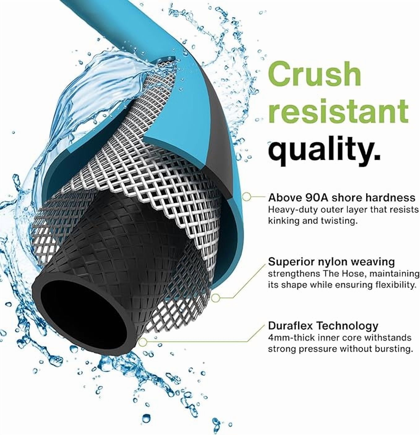 Aeromixer THE HOSE 1 in x 100 ft Heavy Duty Commercial Grade Garden Hose With Brass Accessories