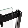 thumbnail image 6 of JimsMaison 56-60" W x 70" H Double Sliding Semi-Frameless Shower Door with 5/16'' (8mm) Tempered Glass, Matte Black, 6 of 12
