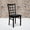 Black Vinyl Seat/Black Metal Frame, variant on Emma + Oliver 2 Pack Black Window Back Metal Restaurant Chair - Black Vinyl Seat