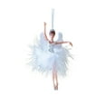 thumbnail image 3 of Zawou Multicolor Ballet Girl Christmas Ornament Pendant with Yarn Skirt, Angel Design for Holiday Tree and Indoor Decoration, 3 of 5