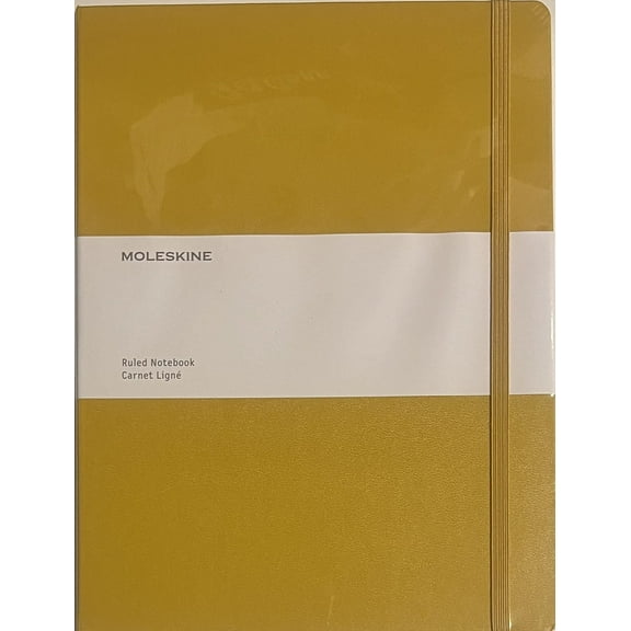 Moleskine Ruled Notebook, 10in x 8in, Sunflower Yellow, 240 Pages