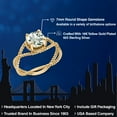 thumbnail image 2 of Gem Stone King 1.10 Ct Round Green Prasiolite 18K Yellow Gold Plated Silver Ring, 2 of 6