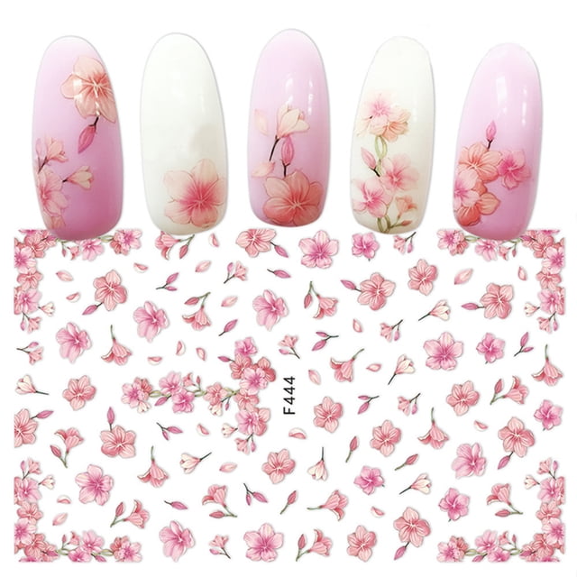 Fiudx Aplicación de Uñas con Patrón, Pegamento para La Parte Posterior de Las Uñas, Pegatinas para Uñas, Arte de Uñas, Papel de La Prueba