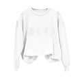 thumbnail image 4 of Halloween Sweatshirt for Women Dressy Rhinestone Ghost Pumpkin Pullover Crewneck Long Sleeve Tops Loose Fit Soft Funny Holiday Tees, 4 of 5