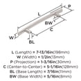 thumbnail image 4 of Amerock Cyprus 5-1/16 inch (128mm) Center-to-Center Polished Nickel Cabinet or Furniture Pull, 10 Pack, 4 of 5