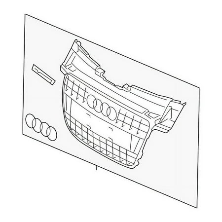 Genuine OE Audi Center Grille - 8K0-853-651-G-1QP