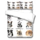 thumbnail image 1 of Conjuntos de ropa de cama Lindo Patrón de perro Microfibra Cubiertas de Microfibra Pillow Shams Niños Dibujos animados Animal Mascota Mascota Impreso Mano de verano Set S LyshDW2109250013 3 Piezas Scienceny HA012377-01, 1 of 7