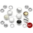 thumbnail image 3 of 20 Sets 10.5MM Transparent Pearl Snaps Fasteners Pearl-Like Button for Western Shirt Clothes Popper Studs (Transparent), 3 of 7