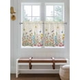 thumbnail image 2 of Colorful Floral 2 Panel Kitchen Curtains for Small Windows, Farmhouse Vintage Dragonfly Butterfly Flower Bathroom Tier Curtain, Short Window Treatment for Bedroom/Living Room 55"x24", 2 of 6