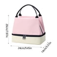 thumbnail image 3 of PEONAVET Lunch Kits Fashionable Double Layer Lunch Storage Bag For Hot And Cold Meals Sturdy Oxide Materials For Work And Outdoor Use, 3 of 6