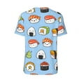 thumbnail image 2 of Daiia Kawaii Sushi Mens Baseball Jersey Button Down Shirts Short Sleeve Sports Uniforms-4X-Large, 2 of 9
