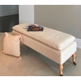 thumbnail image 2 of SEAT4U Boucle White Fabric Upholstered Pillowtop 48" Rovigo Ottoman Bench, 2 of 5