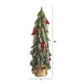 thumbnail image 4 of Nearly Natural 24" Flocked Christmas Tree with Berries and Pine Cones - Green, 4 of 5