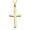 yellow-gold-plated-silver, variant on Miabella Italian 925 Sterling Silver or 18Kt Yellow Gold Over Silver Cross Necklace for Women, Small Cross Pendant on 18 Inch Chain Made in Italy (sterling silver)