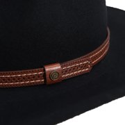 Kanut Sports - Rocky - Wool Felt Western-Style Black Cowboy Hat for Male