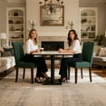 thumbnail image 6 of AFO Dining Chairs Set of 4, Upholstered Parsons Kitchen Chairs with Nailhead Trim and Wood Legs, Green, 6 of 6