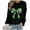 Black1, variant on HAiming Womens St Patricks Day Sweatshirts Shamrock Print Shirts Casual Long Sleeve Pullover Tops