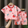 thumbnail image 2 of NIEWTR Toddler Baby Boy Girls Clothes Outfits Short Summer SleevePrinted Shirt Shorts Sets Cartoon Print 2PC Summer Pjs For 18-24 Months 5t 6t Children's Day Gift 2PCS Set ,4-5 Years, 2 of 3