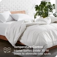 thumbnail image 3 of Bare Home Down Comforter - 100% Cotton Shell - Responsible Duck Down Fill - King/Cal King, White, 3 of 9