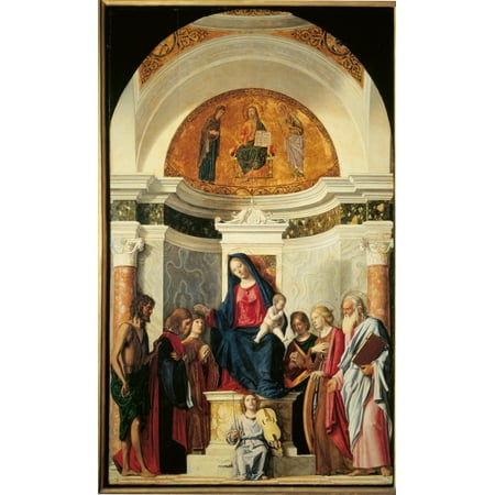 Pala Montini (Madonna With Child Among Sts John The Baptist Canvas Art...