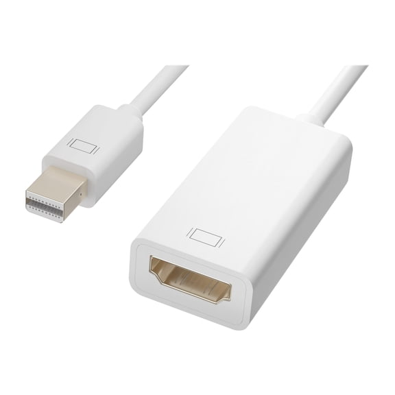 Unirise MDPHDMI-06I-ADPT 6.5 in. White Connector on First End: Mini DisplayPort Male Digital Audio/Video
Connector on Second End: HDMI Female Digital Audio/Video HDMI to DP Cable Male to Female