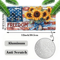 thumbnail image 2 of 1 Pcs 2D Flat License Plate Covers & Frames, Sunflowers and American Flag For Decorative Front, Waterproof For Decoration Aluminum License Plate Covers & Frames Cover For Men Women, 12" X 6", 2 of 7