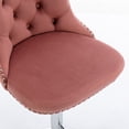 thumbnail image 6 of HUMEHA Set of 2 Swivel Barstool Pink Silver Leg Adjustable 25-33", 6 of 12